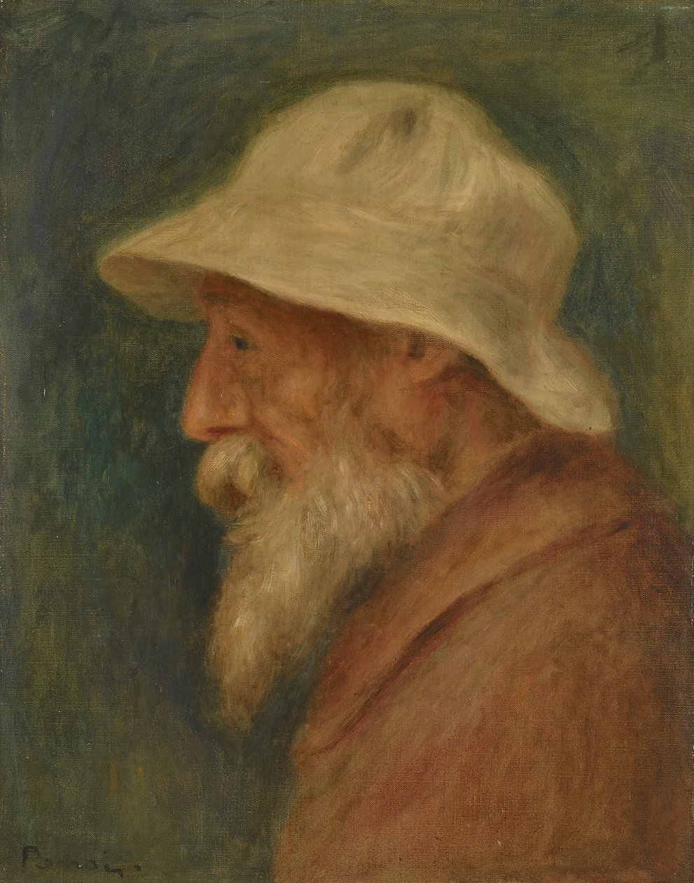 Autoportret z białym kapeluszem, 1910 autorstwa Pierre Auguste Renoir