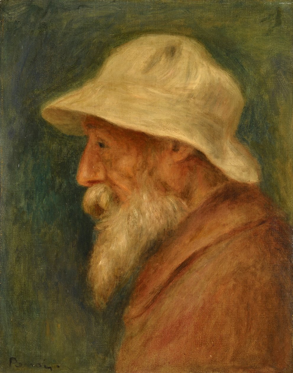 Autoportret z białym kapeluszem par Renoir, Pierre Auguste (1841-1919) autorstwa Pierre Auguste Renoir