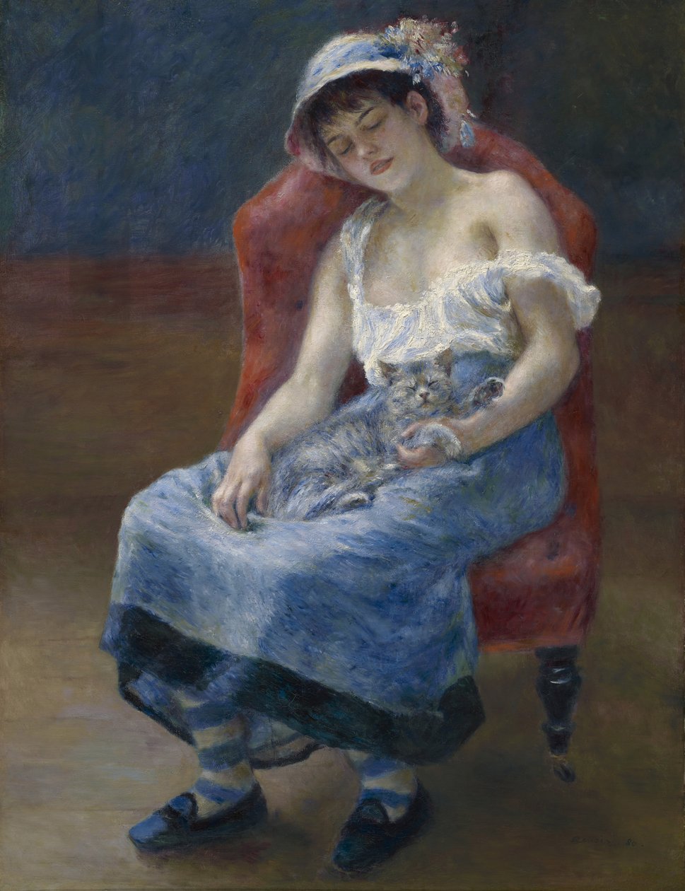 Śpiąca dziewczyna, 1880 autorstwa Pierre Auguste Renoir