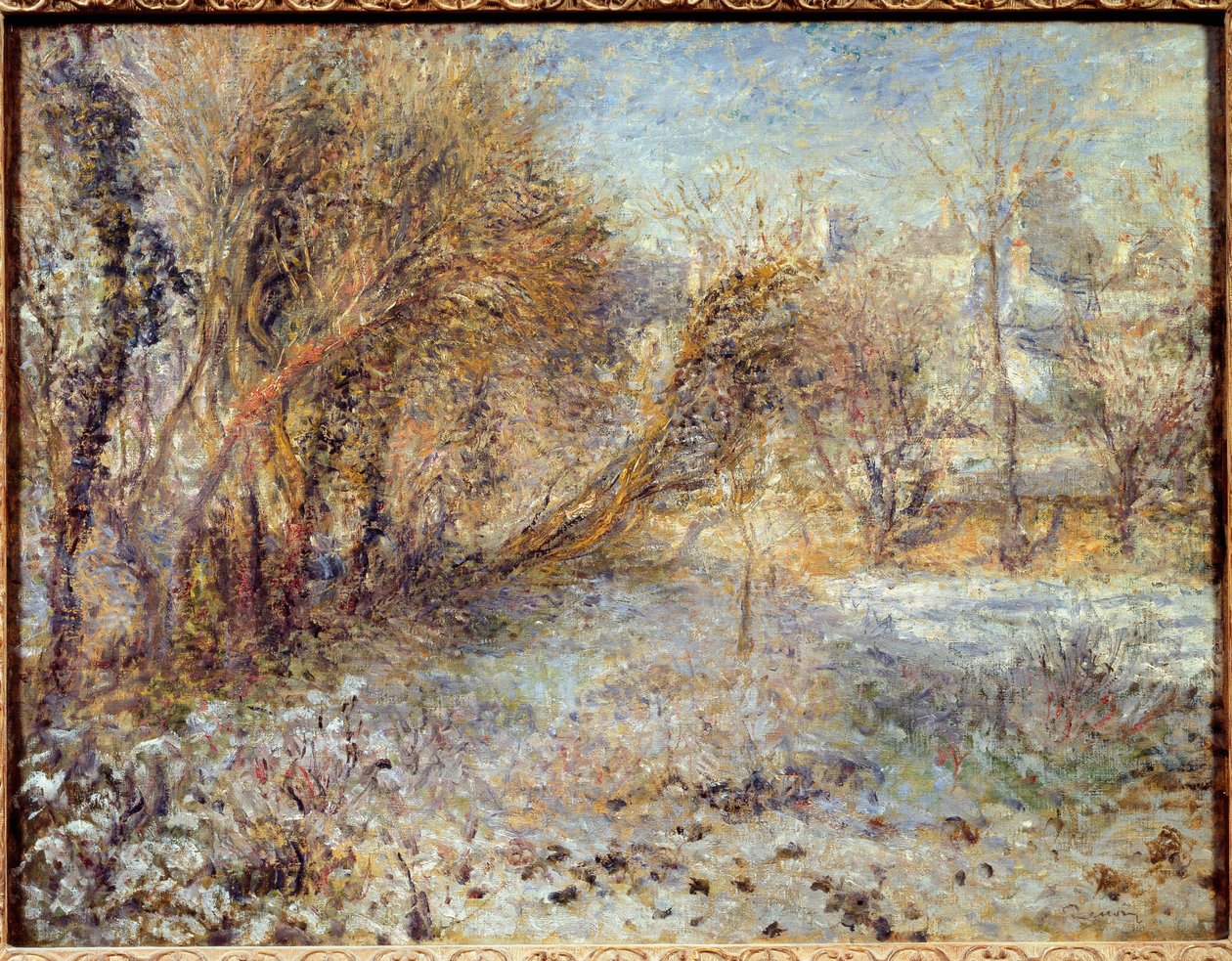 Śnieżny krajobraz autorstwa Pierre Auguste Renoir