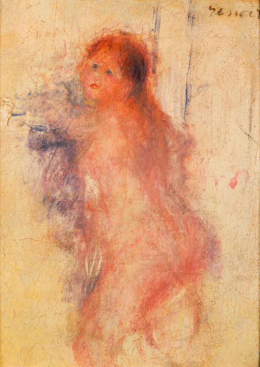 Stojąca naga kobieta autorstwa Pierre Auguste Renoir