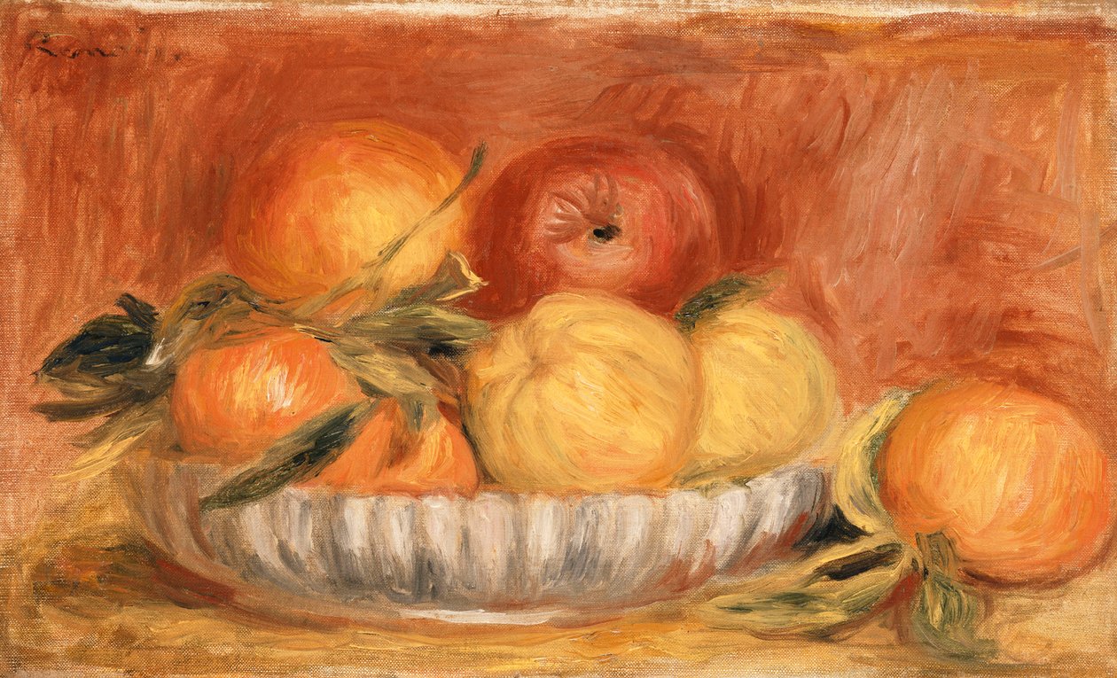 Martwa natura z jabłkami i pomarańczami; Nature Morte aux pommes i pomarańcze, koniec lat 1890 autorstwa Pierre Auguste Renoir