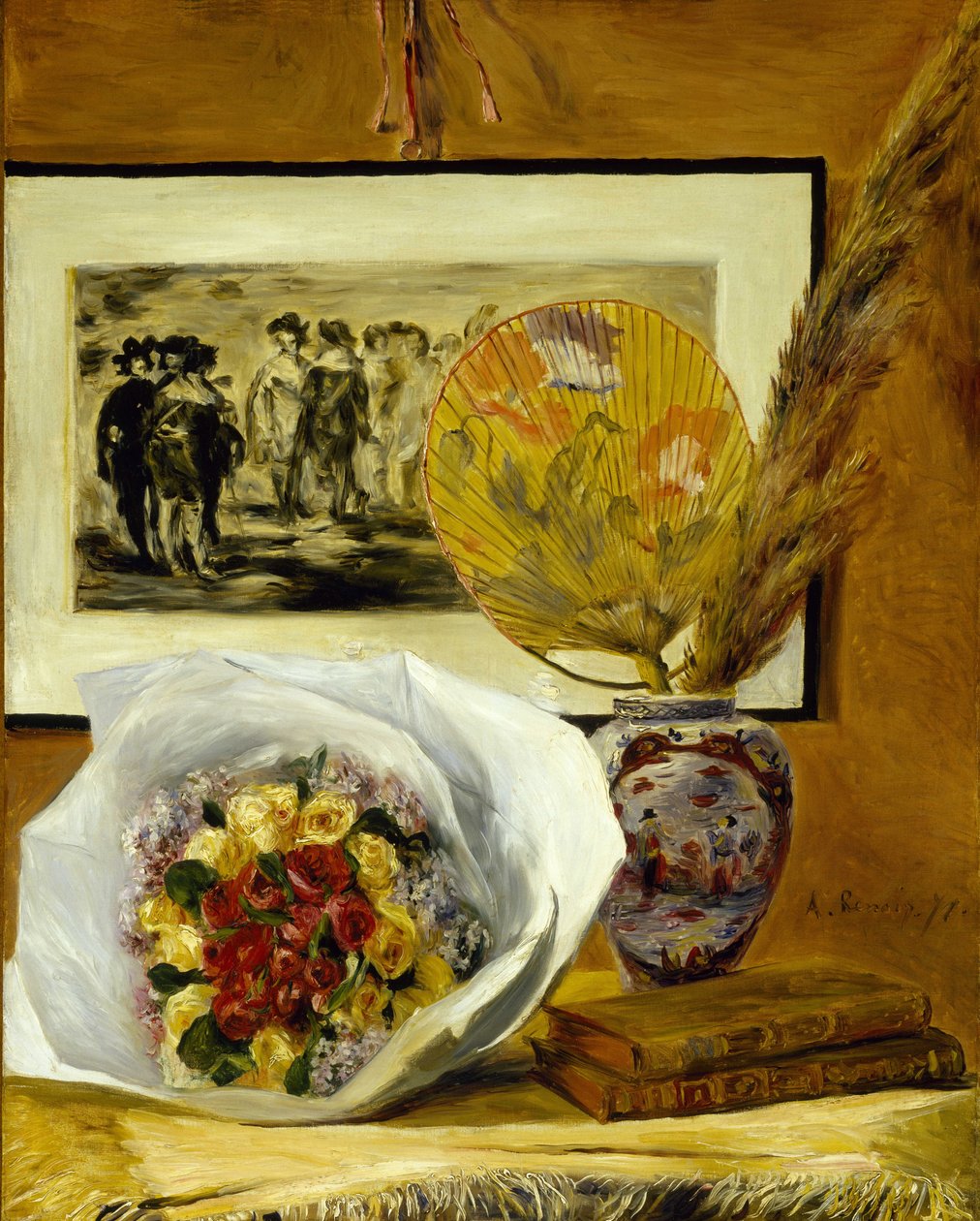 Martwa natura z bukietem, 1871 autorstwa Pierre Auguste Renoir