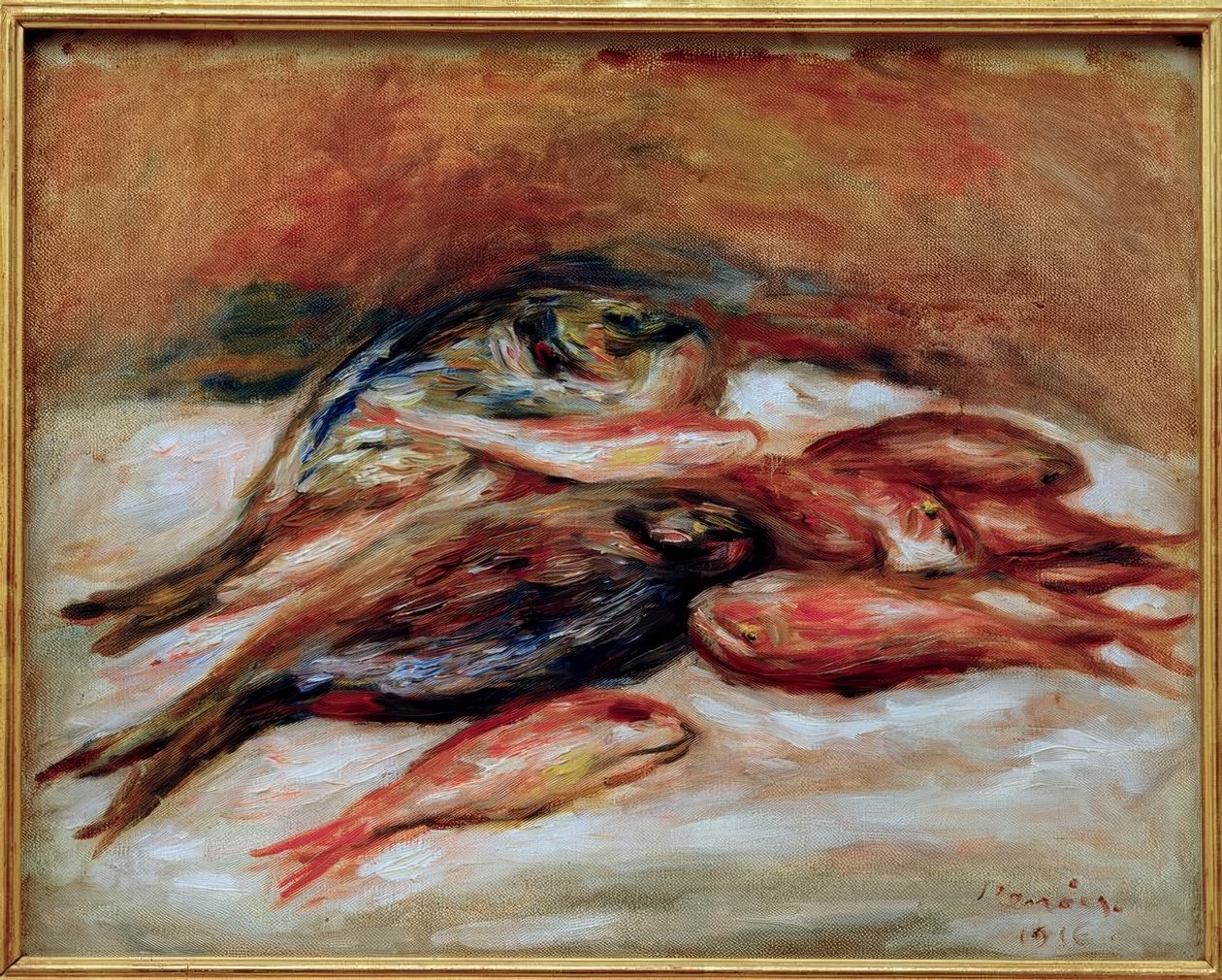 Martwa natura z rybami autorstwa Pierre Auguste Renoir