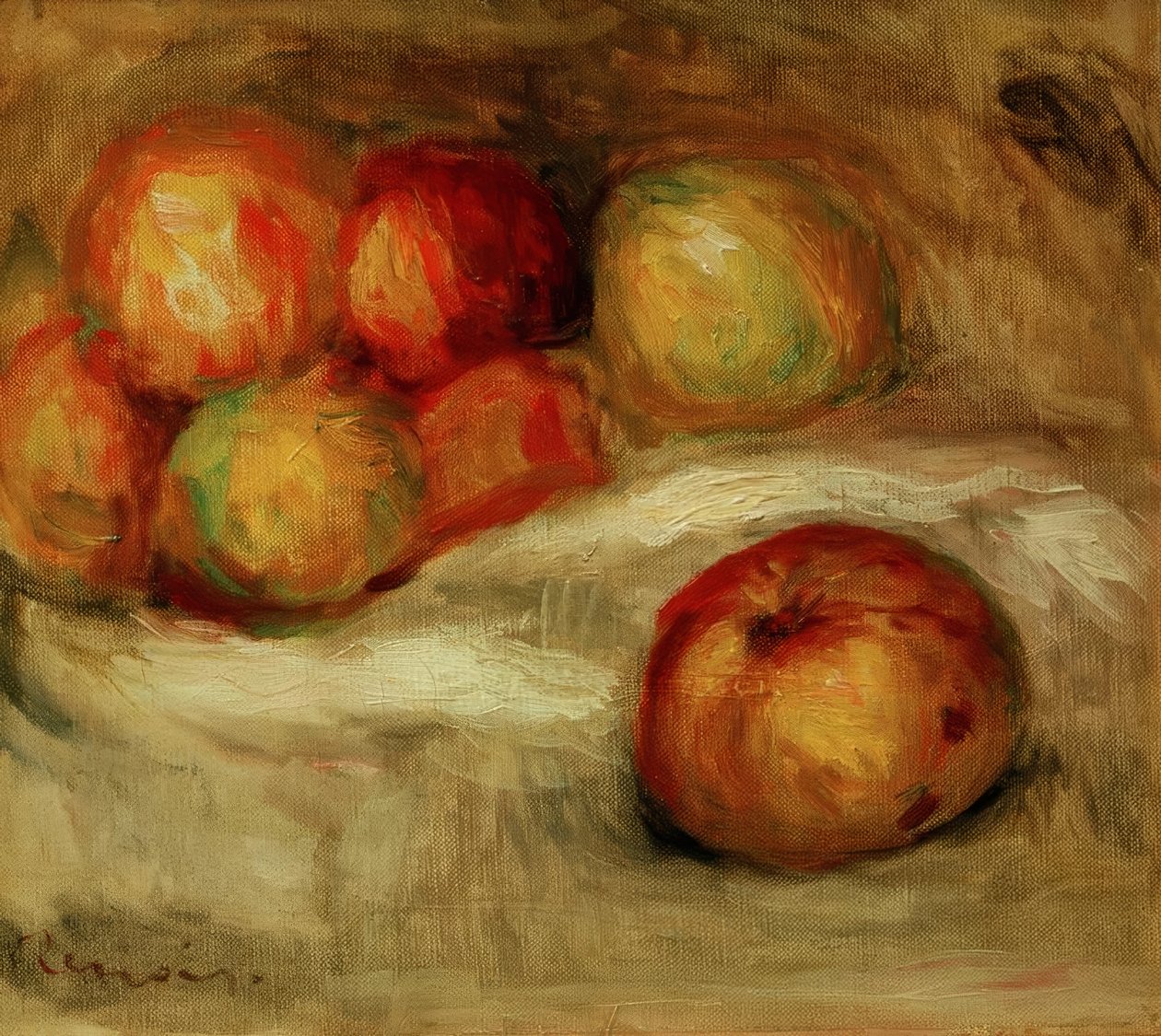 Martwa natura z jabłkami autorstwa Pierre Auguste Renoir