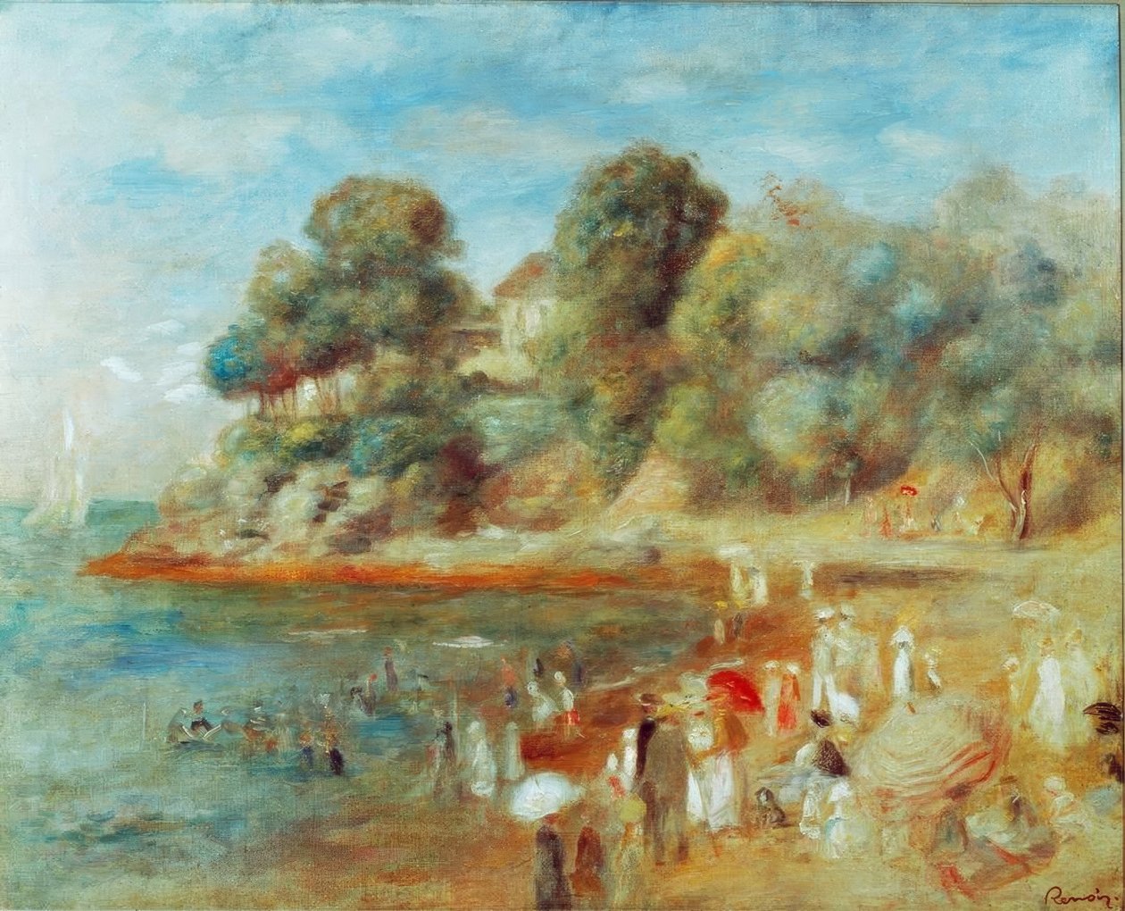 Plaża w pobliżu Pornic autorstwa Pierre Auguste Renoir