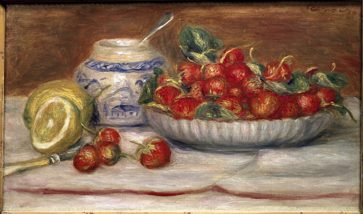 Truskawki (olej na płótnie) autorstwa Pierre Auguste Renoir
