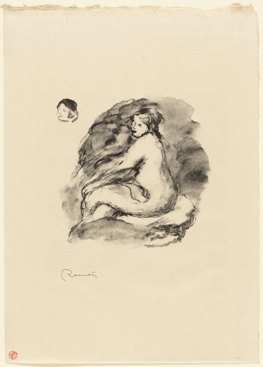 Studium siedzącego aktu kobiecego, wariant autorstwa Pierre Auguste Renoir