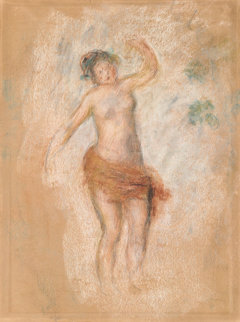 Studium tańczącej Fauny dla Króla Edypa 1900 autorstwa Pierre Auguste Renoir