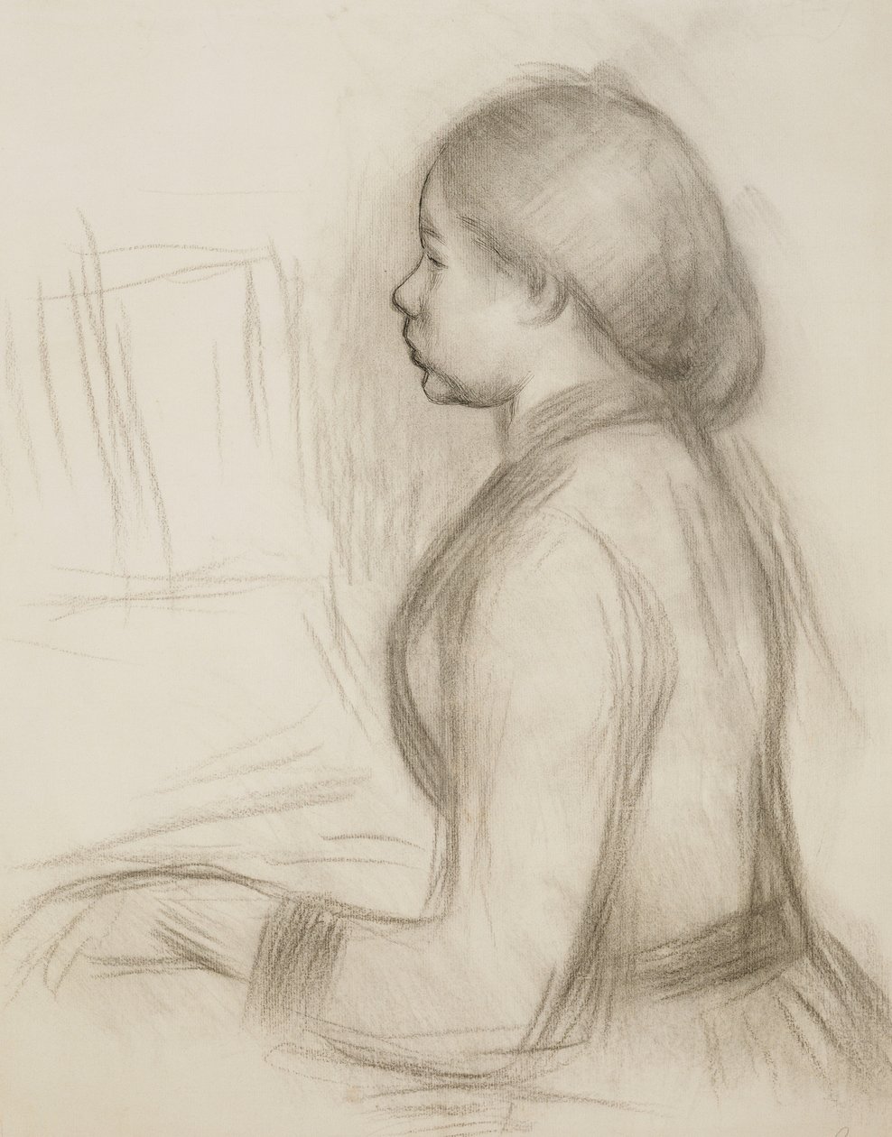 Studium młodej dziewczyny przy fortepianie; Studium dla młodej dziewczyny przy fortepianie, autorstwa Pierre Auguste Renoir