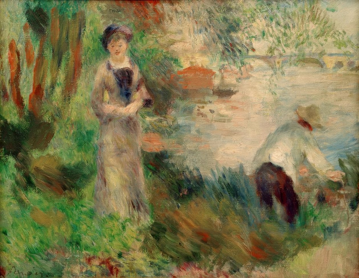 Na wyspie Ile de Chatou autorstwa Pierre Auguste Renoir