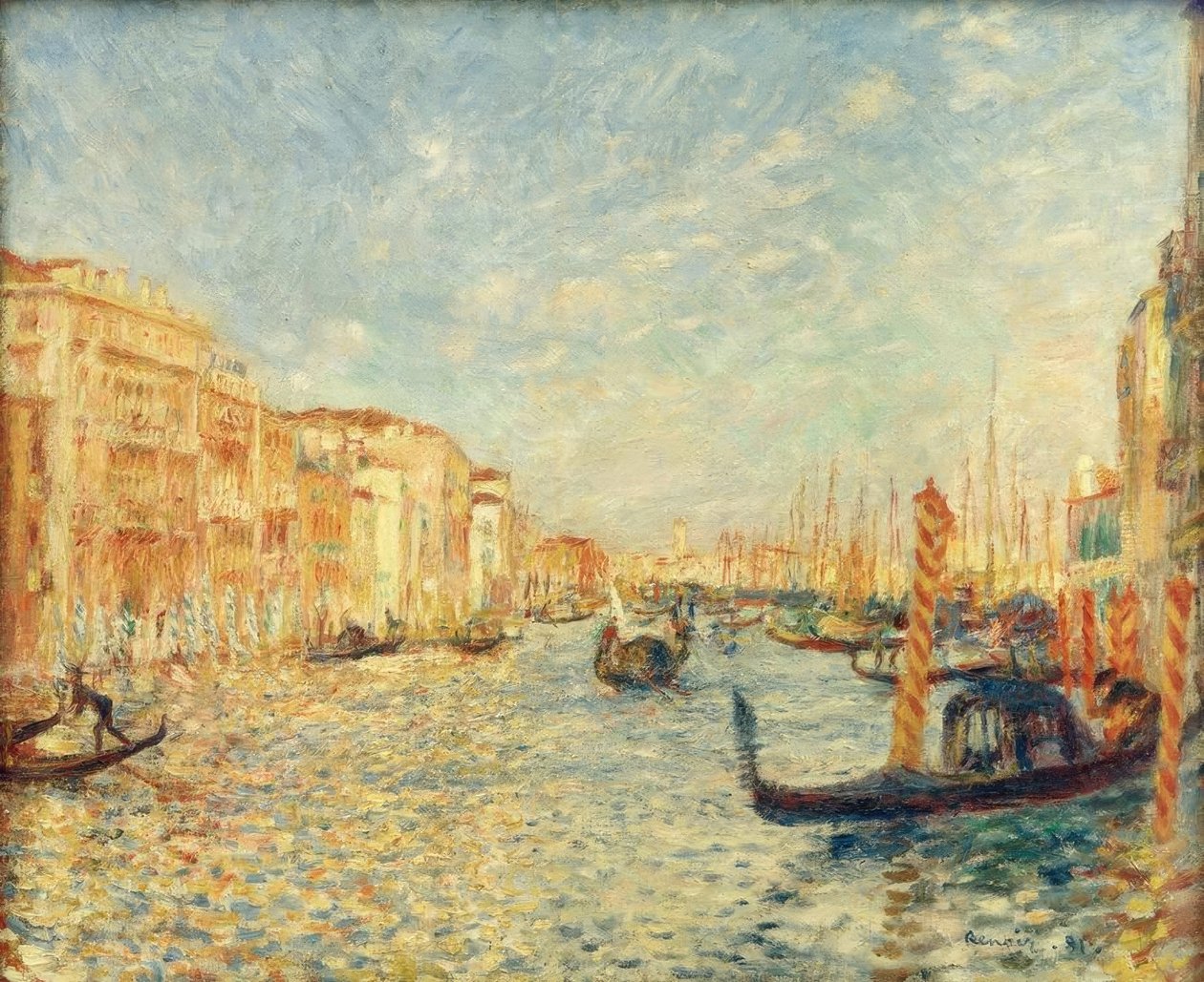 Na Canale Grande, Wenecja autorstwa Pierre Auguste Renoir