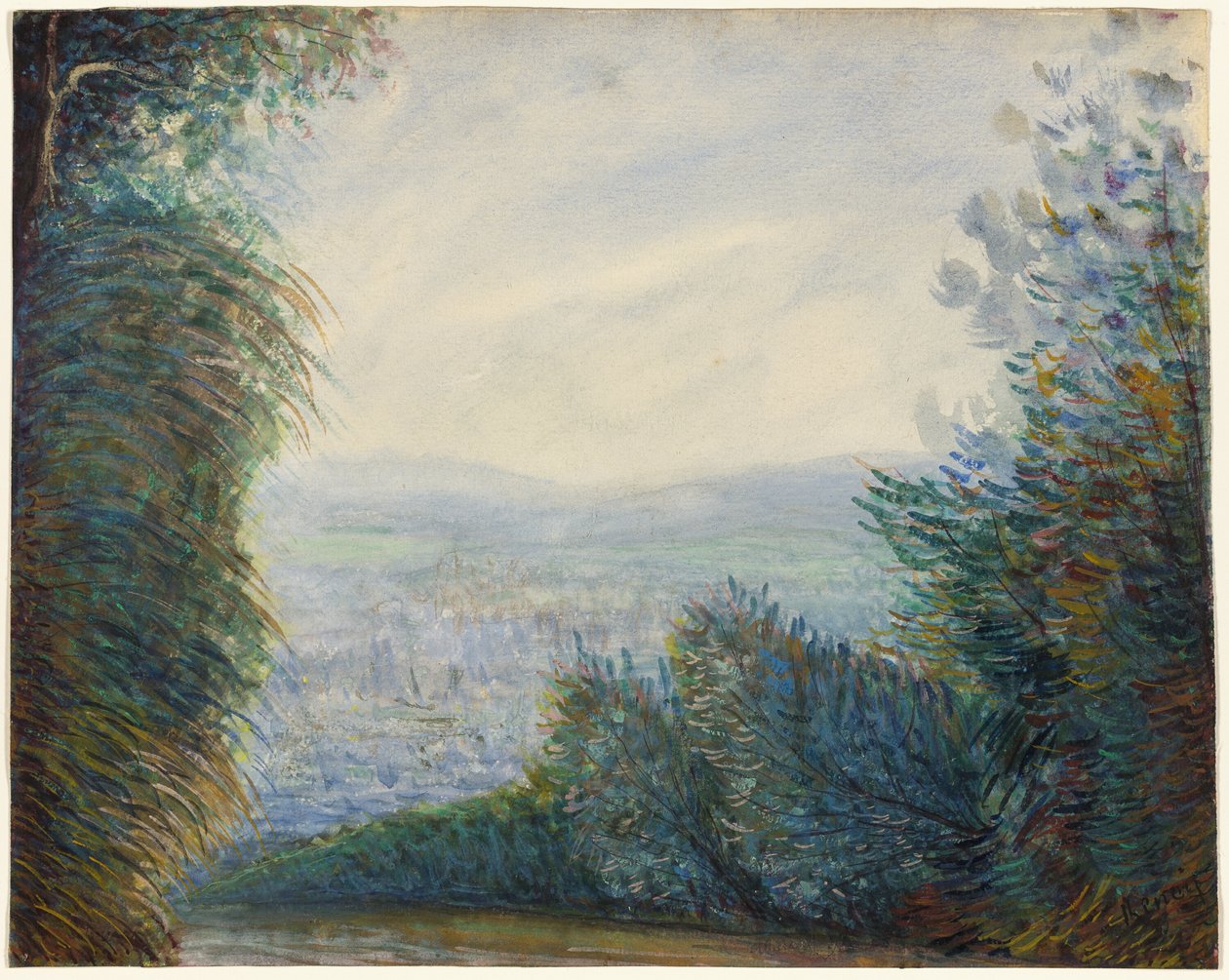 Dolina Auvers nad rzeką Oise autorstwa Pierre Auguste Renoir