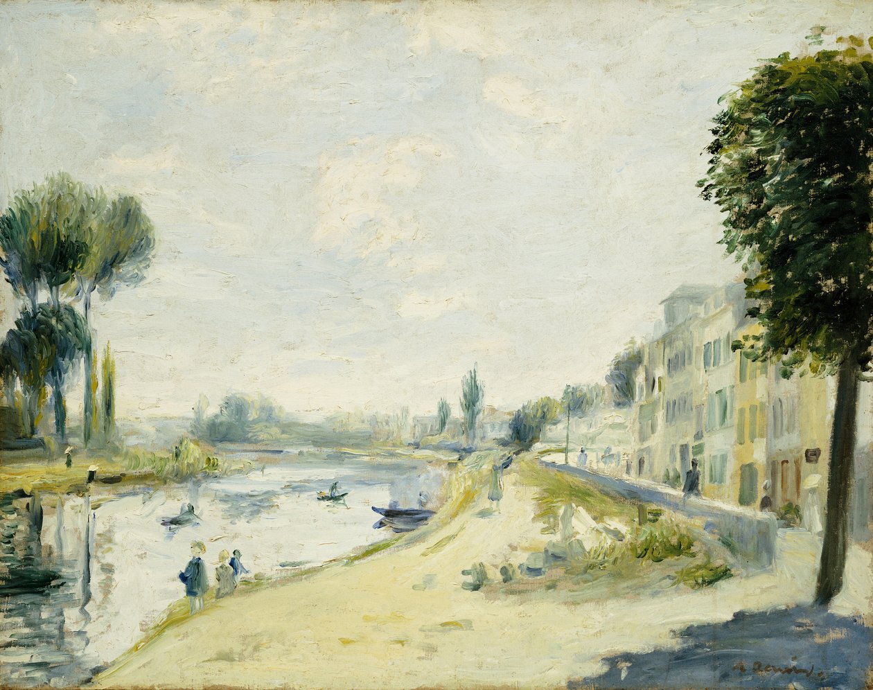 Brzegi Sekwany w Bougival, c.1875 autorstwa Pierre Auguste Renoir
