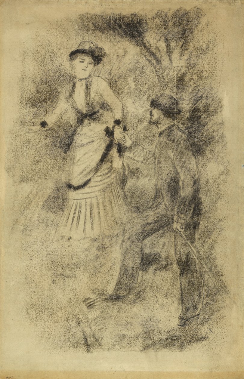 Zejście ze szczytu: Jean Martin Steadies Hélène, córka bankiera, 1881 autorstwa Pierre Auguste Renoir