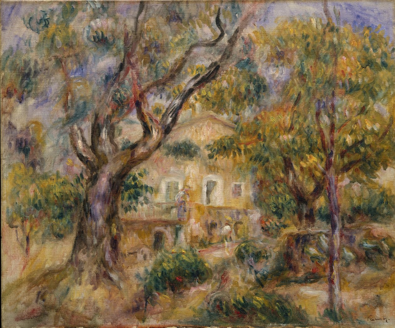 Farma w Les Collettes, Cagnes, 1908-14 autorstwa Pierre Auguste Renoir