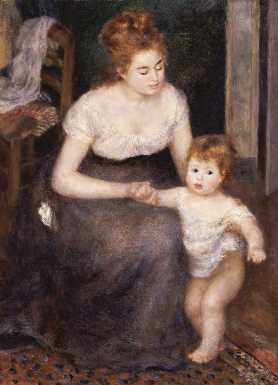 Pierwszy krok, 1876 autorstwa Pierre Auguste Renoir