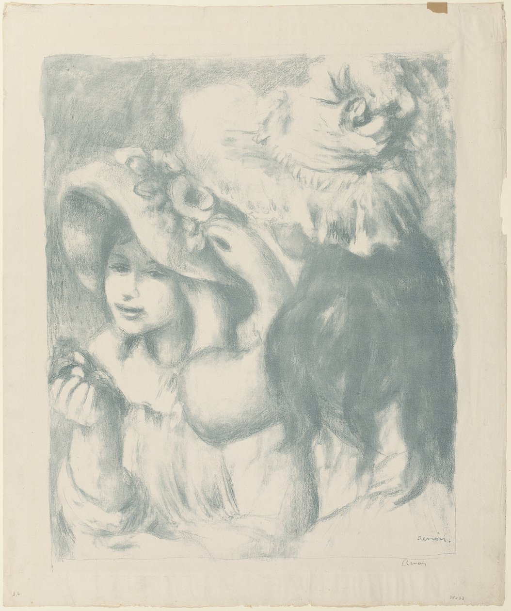 Przypięty Kapelusz, drugi talerz autorstwa Pierre Auguste Renoir