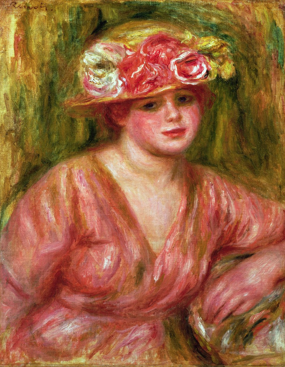 Różany kapelusz lub portret lady Hessling autorstwa Pierre Auguste Renoir