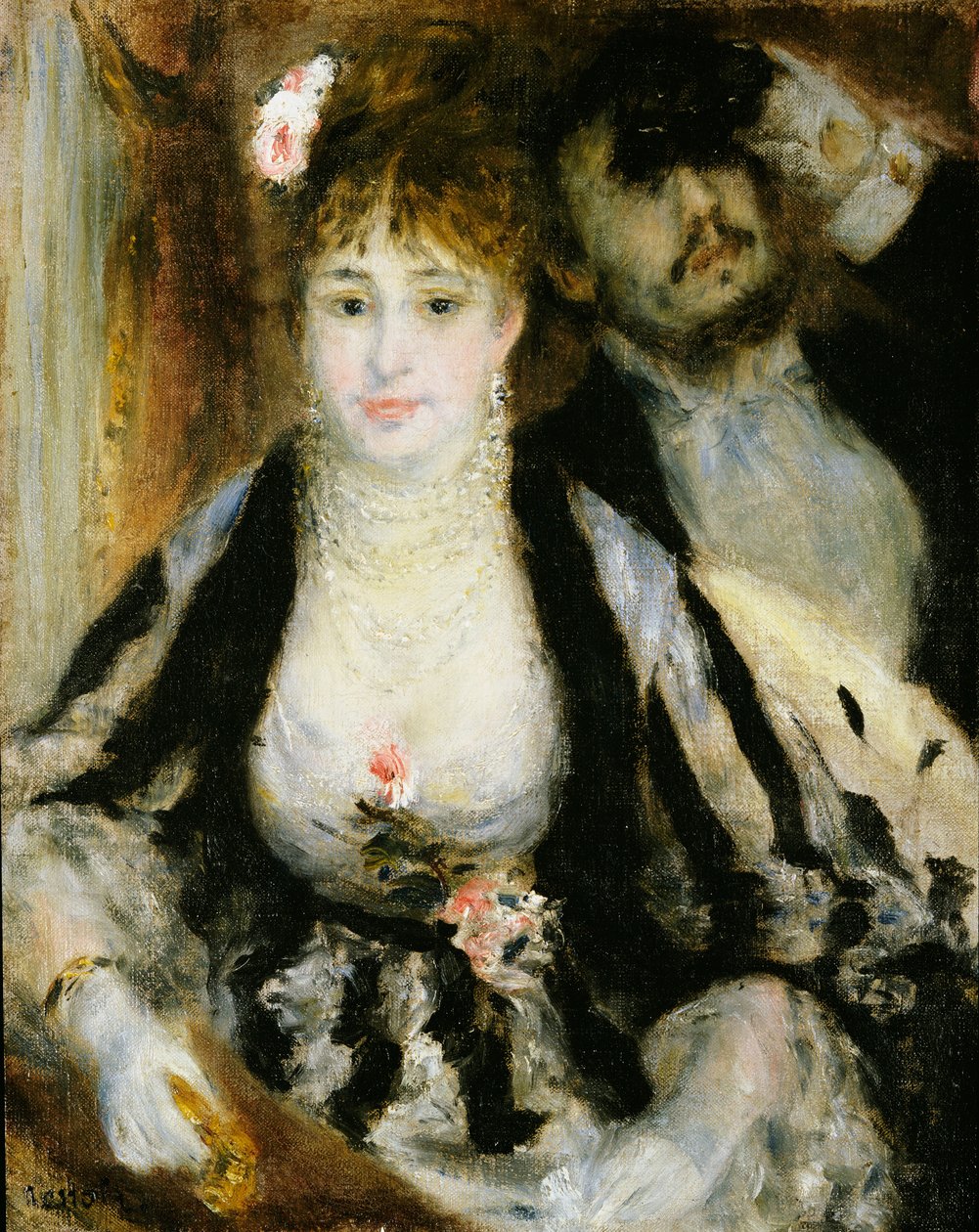 Pudełko teatralne, 1874 autorstwa Pierre Auguste Renoir