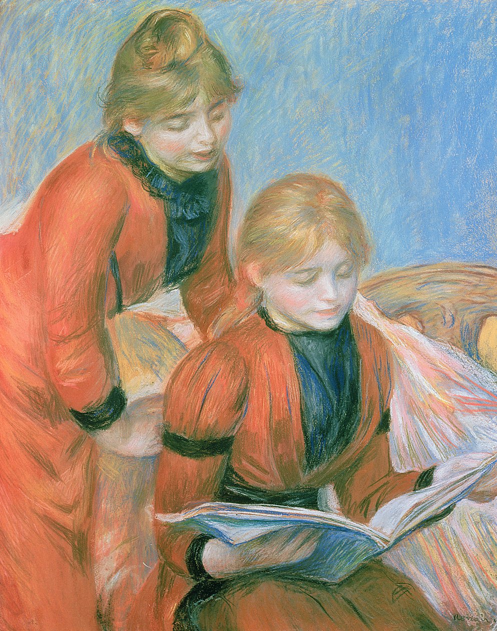 Dwie Siostry (pastel) autorstwa Pierre Auguste Renoir