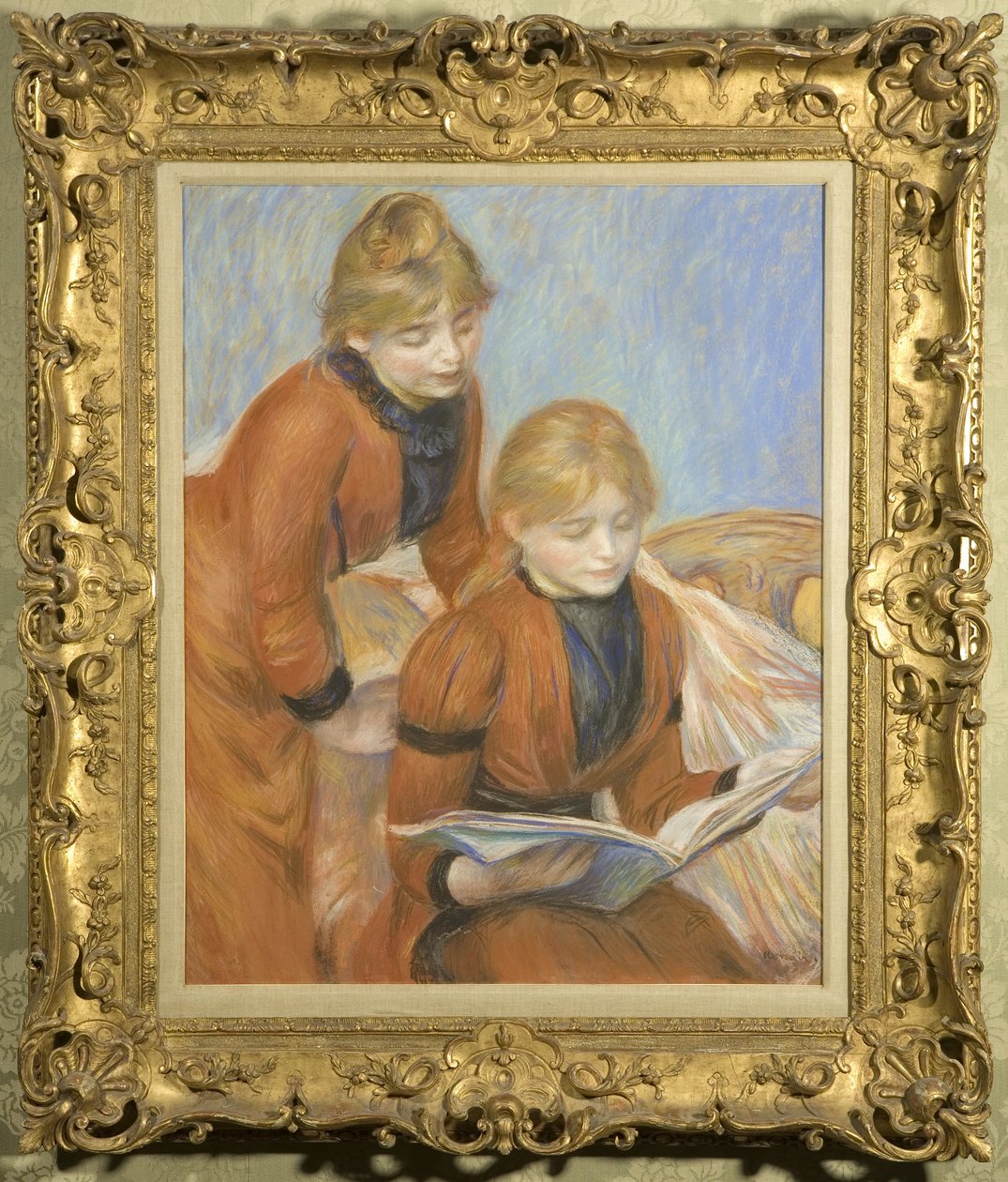 Dwie siostry, ok. 1889 (pastel na papierze) autorstwa Pierre Auguste Renoir