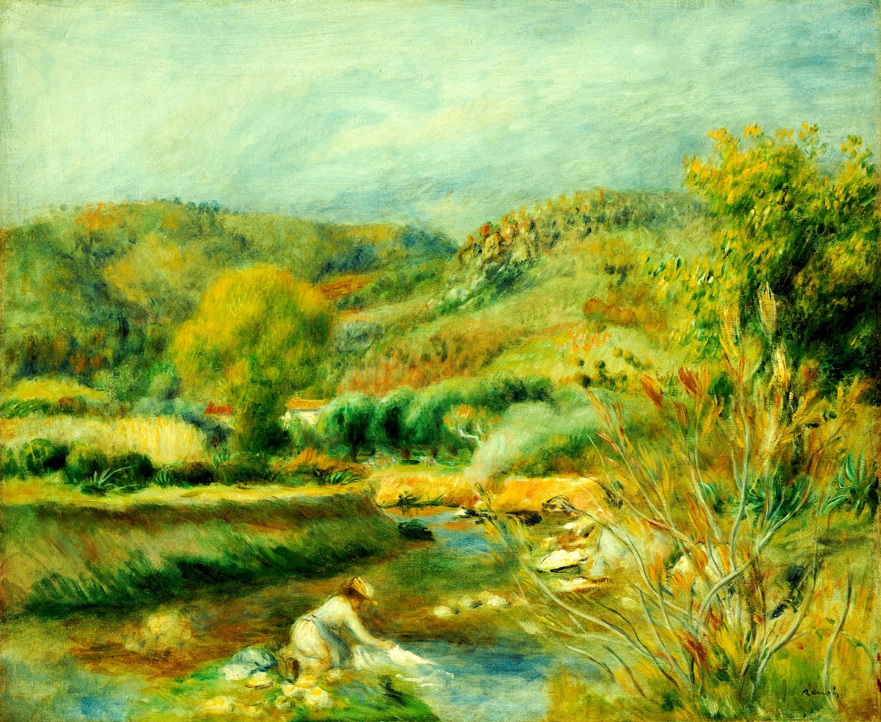 Praczka, ok. 1891 r. autorstwa Pierre Auguste Renoir
