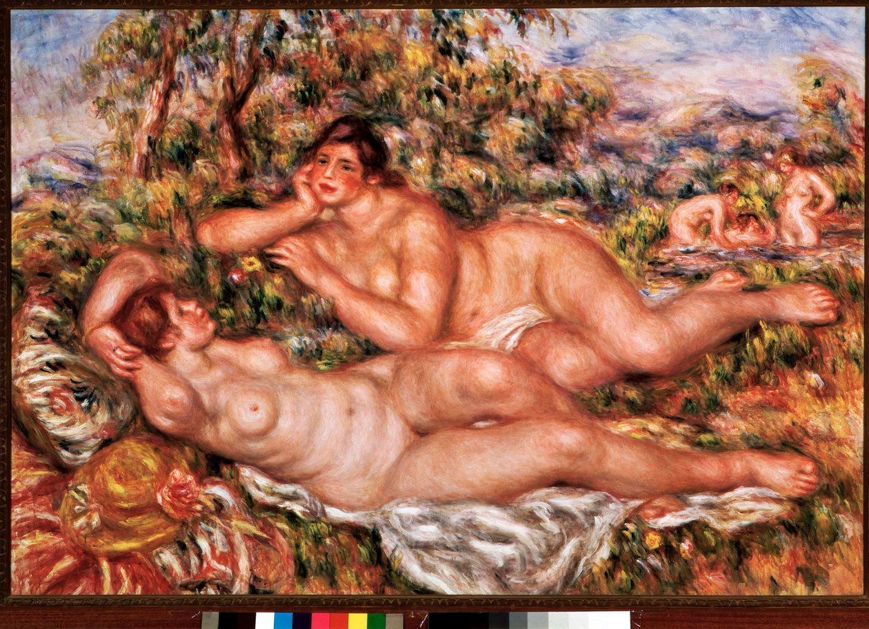 Kąpiący się (olej na płótnie) autorstwa Pierre Auguste Renoir