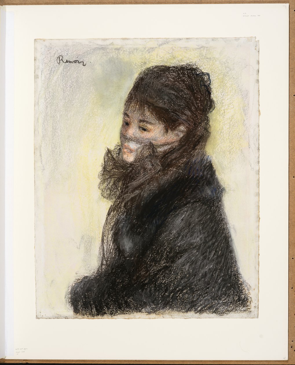 Kobieta w welonie, ok. 1877-79 (kreda, pastel, papier) autorstwa Pierre Auguste Renoir
