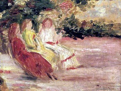 Trzy kobiety w parku autorstwa Pierre Auguste Renoir