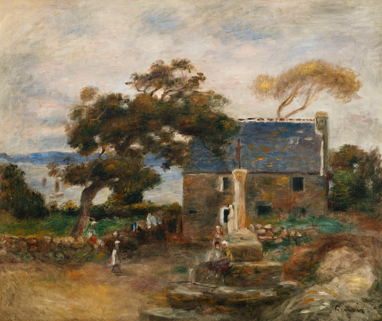 Treboul, niedaleko Douardenez, Bretania; Treboul, pres de Douardenez, Bretania, 1895 autorstwa Pierre Auguste Renoir