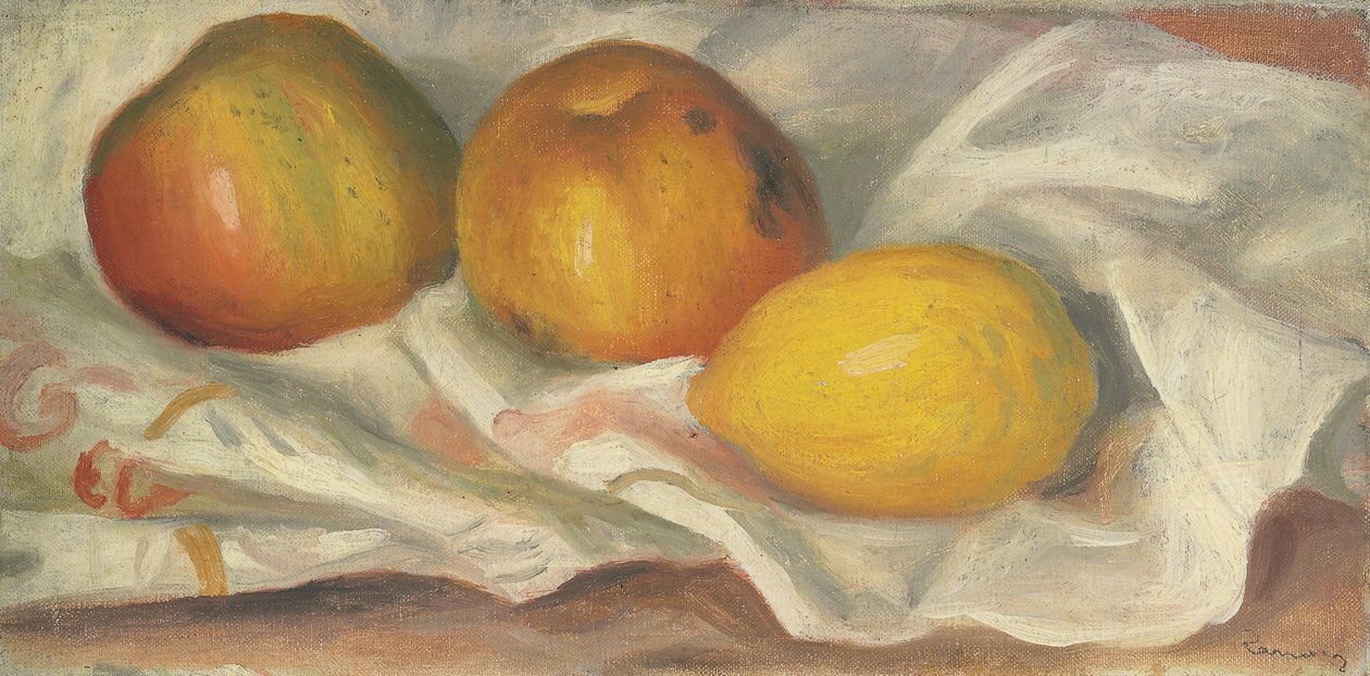 Dwa jabłka i cytryna autorstwa Pierre Auguste Renoir