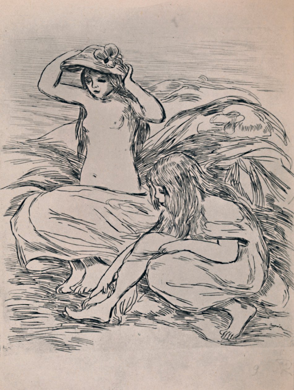 Dwóch kąpiących się, 1946 autorstwa Pierre Auguste Renoir