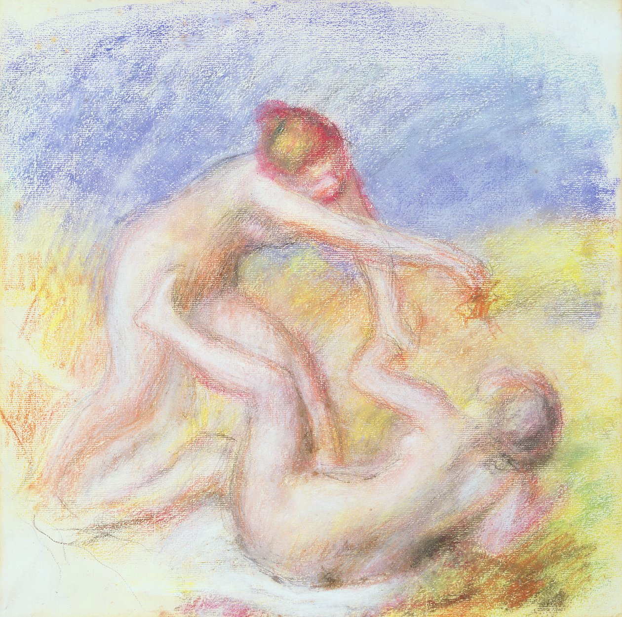 Dwa akty (olej na płótnie) autorstwa Pierre Auguste Renoir