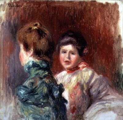 Dwie głowy kobiet autorstwa Pierre Auguste Renoir