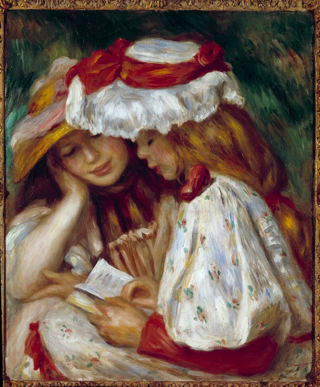 Dwie młode dziewczyny czytające obraz Pierre Auguste Renoir (1841-1919) autorstwa Pierre Auguste Renoir
