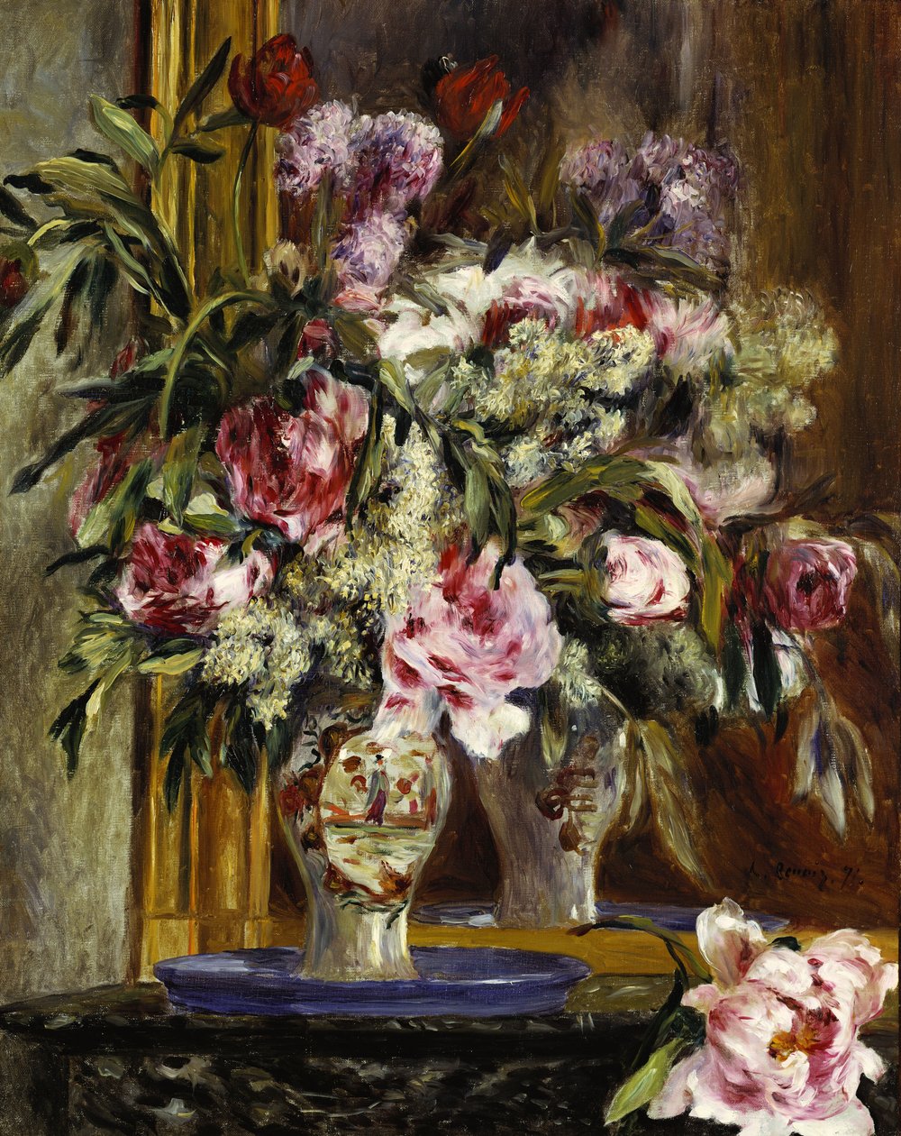 Wazon z kwiatami, 1871 autorstwa Pierre Auguste Renoir