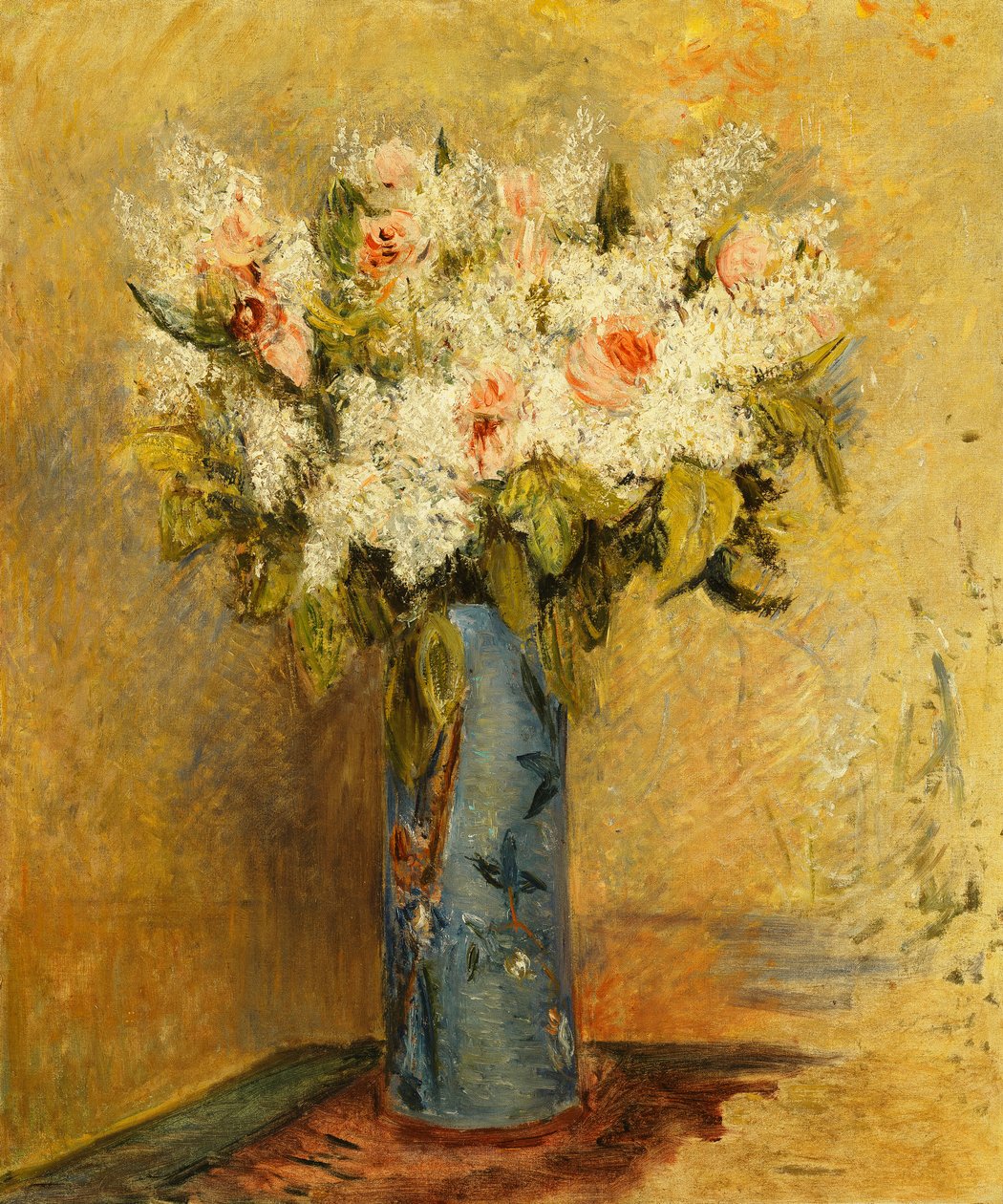Wazon z liliami i różami, ok. 1870 autorstwa Pierre Auguste Renoir