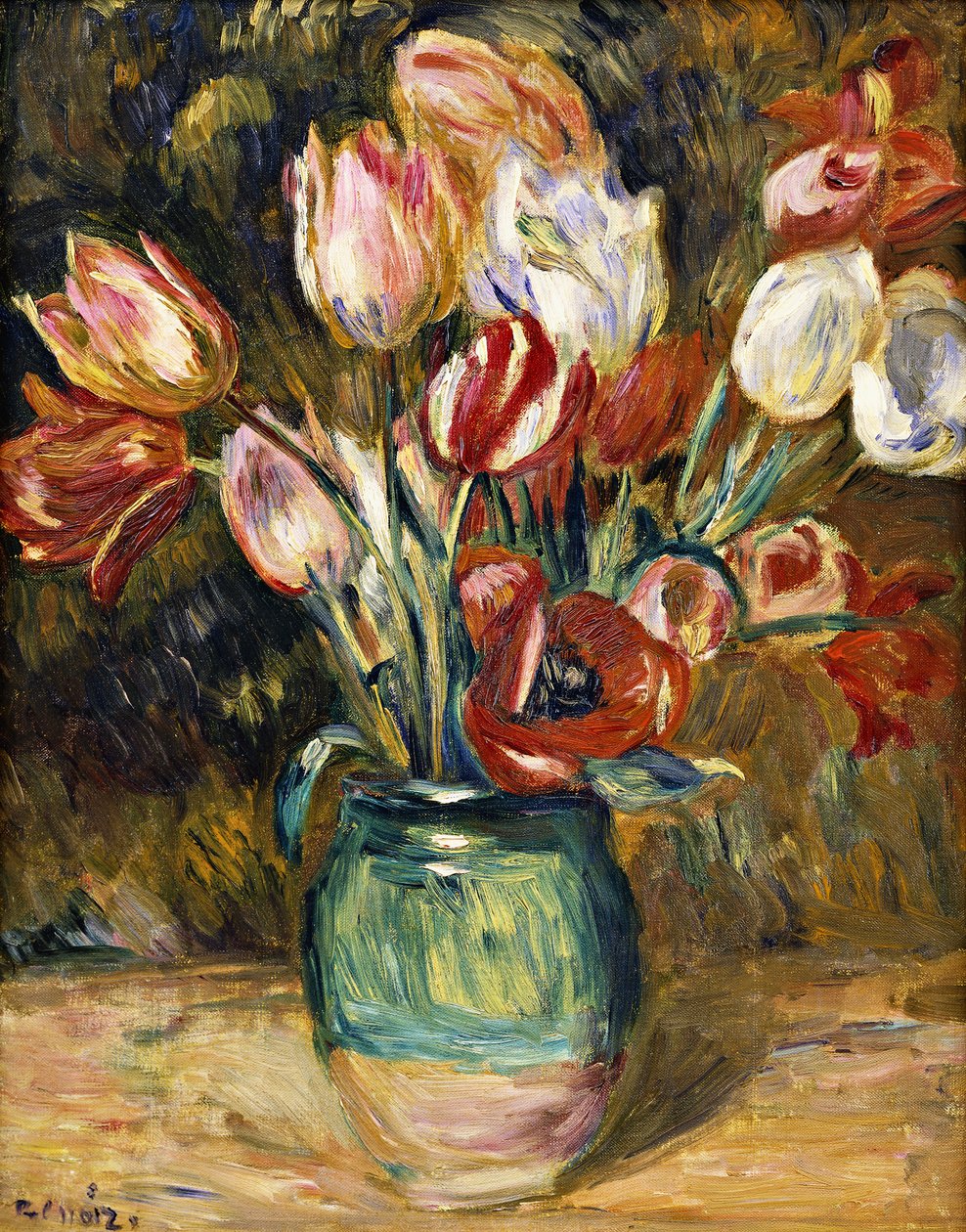 Wazon z kwiatami, 1888-89 autorstwa Pierre Auguste Renoir