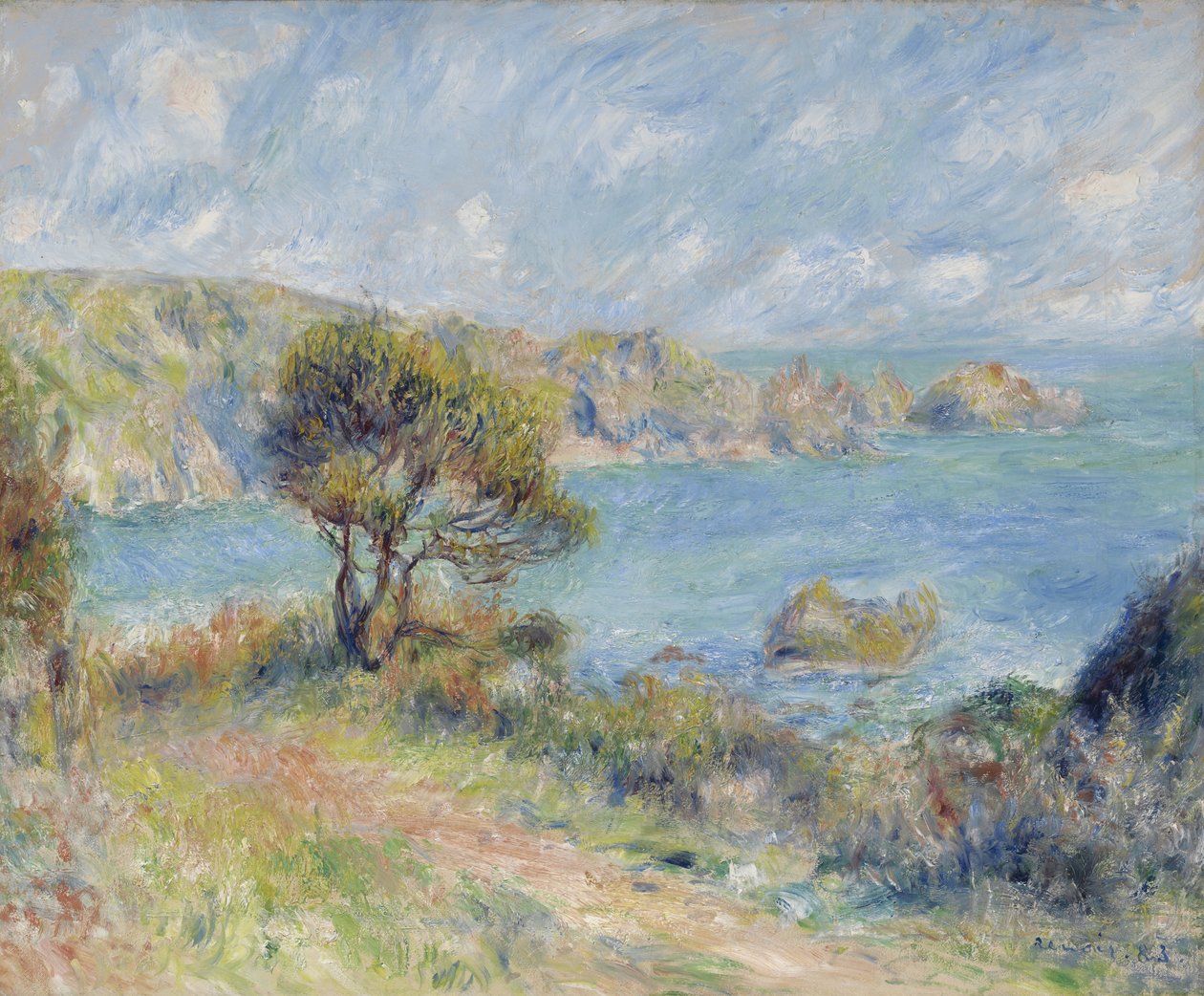 Widok na Guernsey, 1883 autorstwa Pierre Auguste Renoir