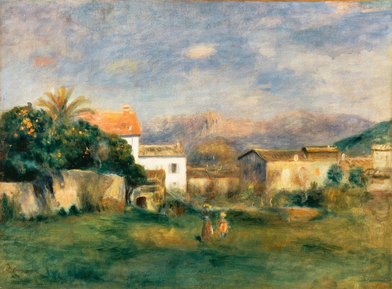 Widok na Cagnes autorstwa Pierre Auguste Renoir