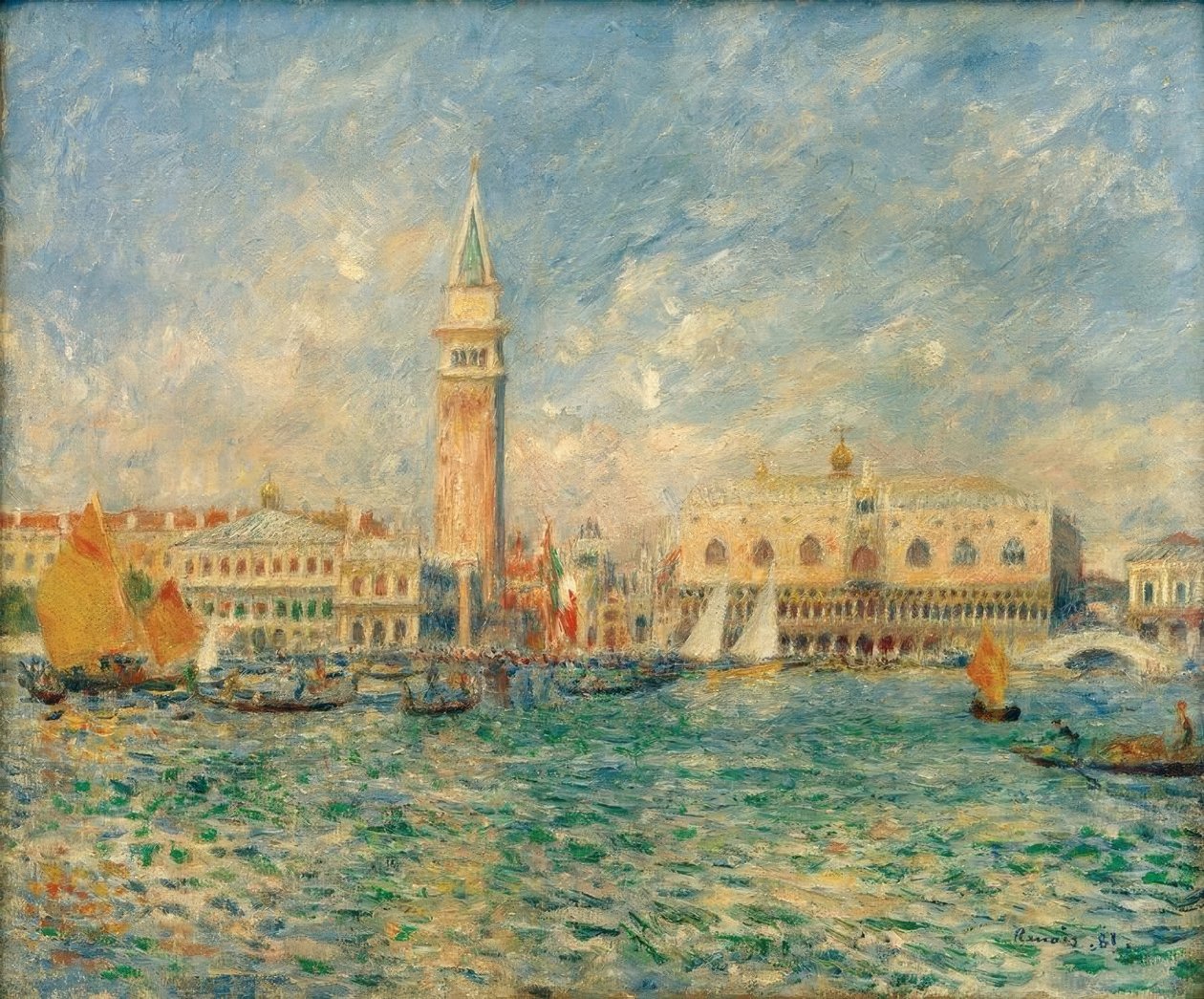 Widok Wenecji (Pałac Dożów) autorstwa Pierre Auguste Renoir