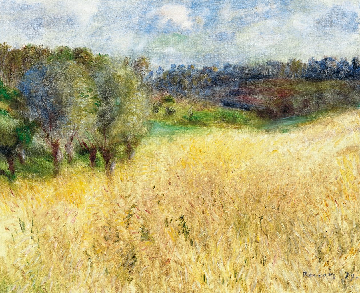 Pole pszenicy, 1879 autorstwa Pierre Auguste Renoir