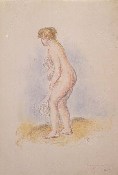 Kąpiąca się kobieta autorstwa Pierre Auguste Renoir