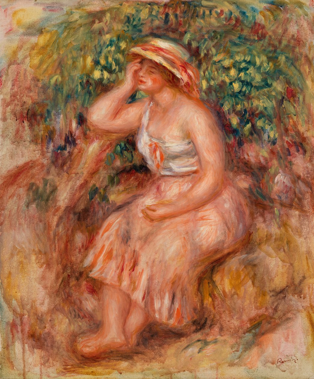 Kobieta marząca na jawie autorstwa Pierre Auguste Renoir