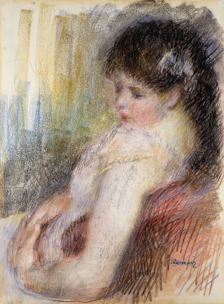 Kobieta Siedząca; Siedząca kobieta, 1879 autorstwa Pierre Auguste Renoir