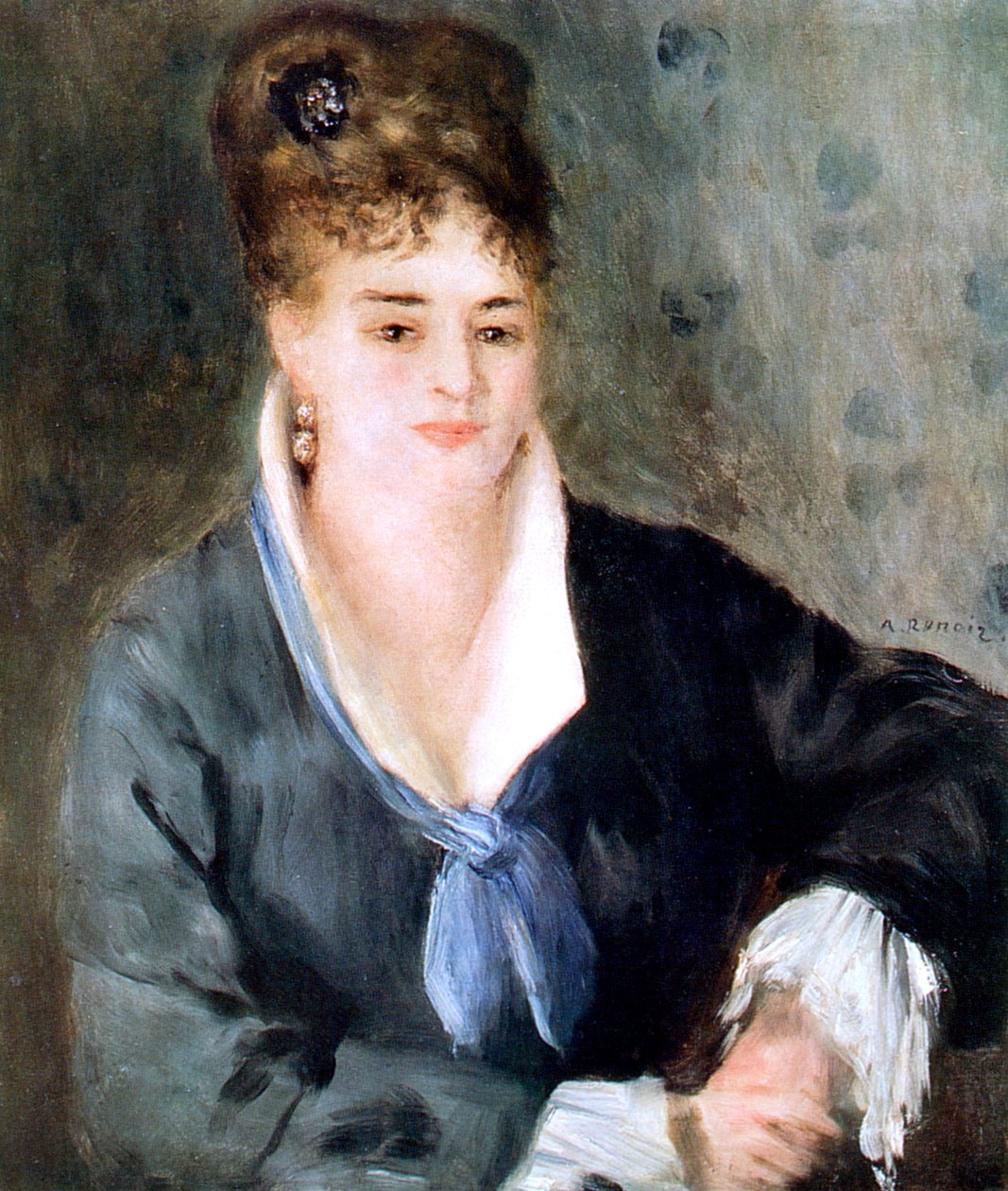 Kobieta w czerni, 1876 autorstwa Pierre Auguste Renoir