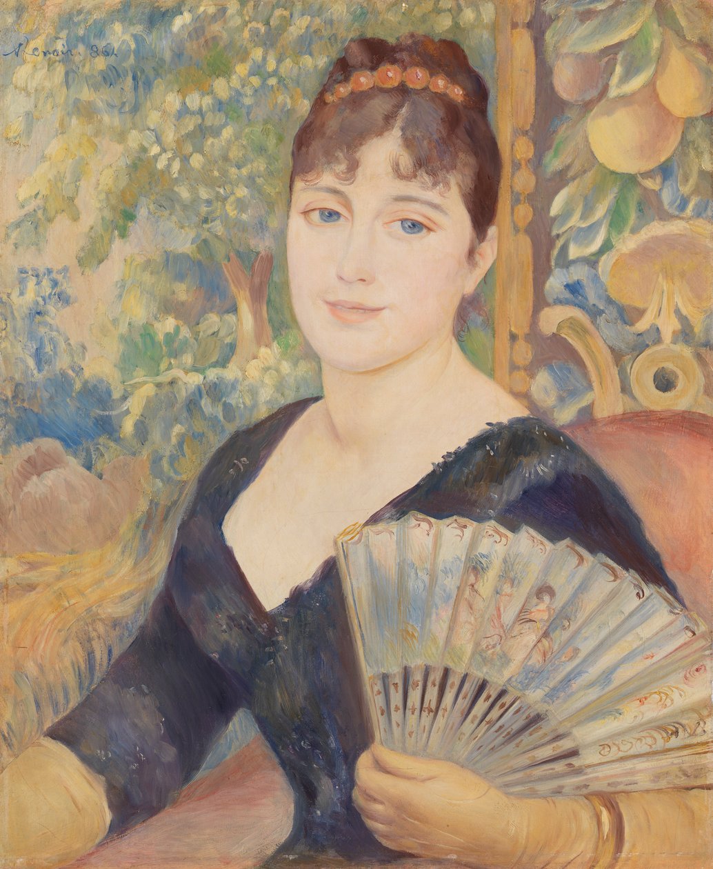 Kobieta z wachlarzem autorstwa Pierre Auguste Renoir