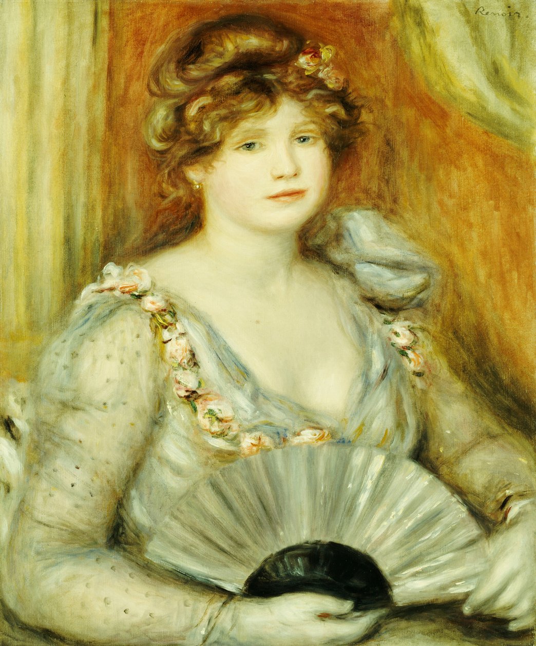 Kobieta z wachlarzem autorstwa Pierre Auguste Renoir