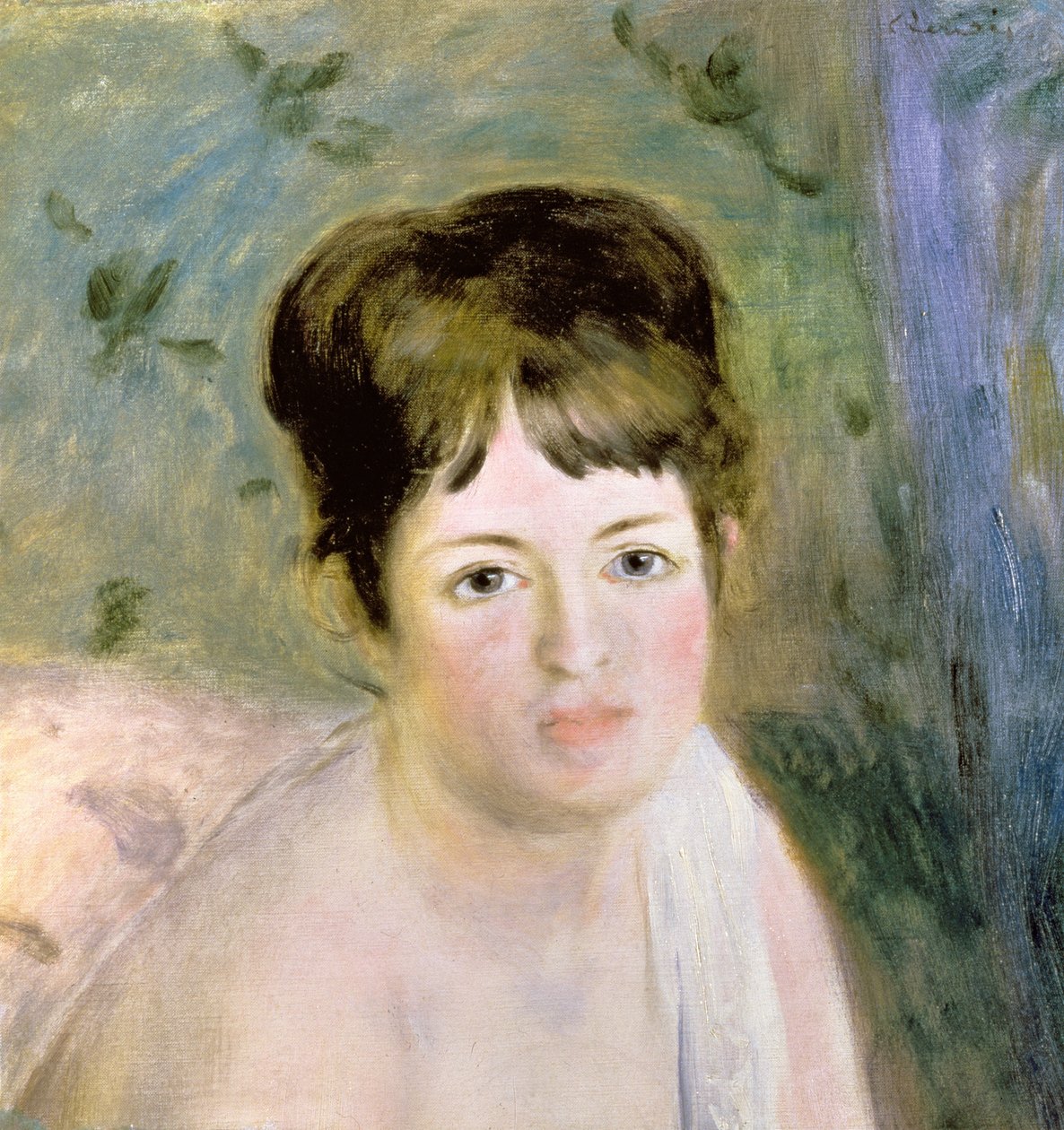 Głowa kobiety, ok. 1876 r. autorstwa Pierre Auguste Renoir
